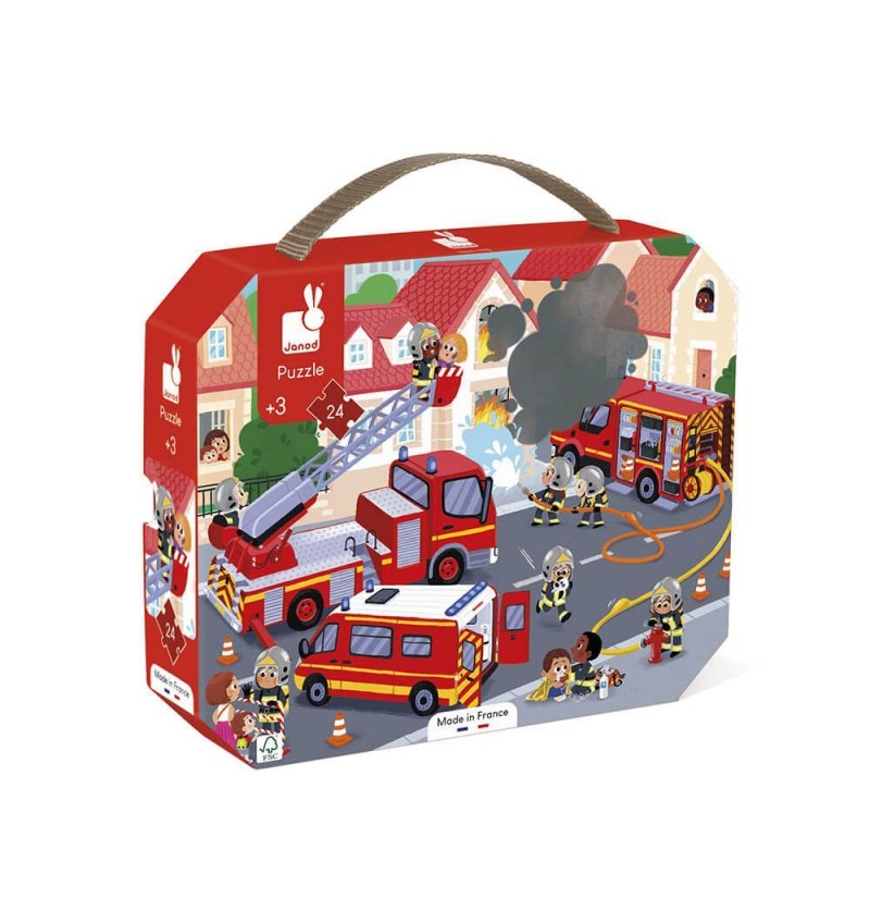 Puzzle en carton - Pompiers...