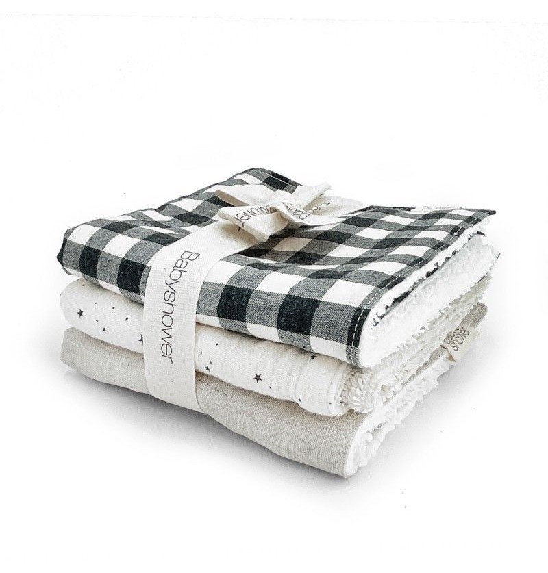 Lot de 3 serviettes Vichy...