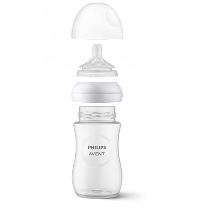 Philips Avent Lot de 2 tétines pour biberons Natural débit nouveau-né pour  les bébés de 0 mois et +